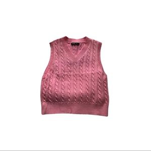 y2k pink sweatervest